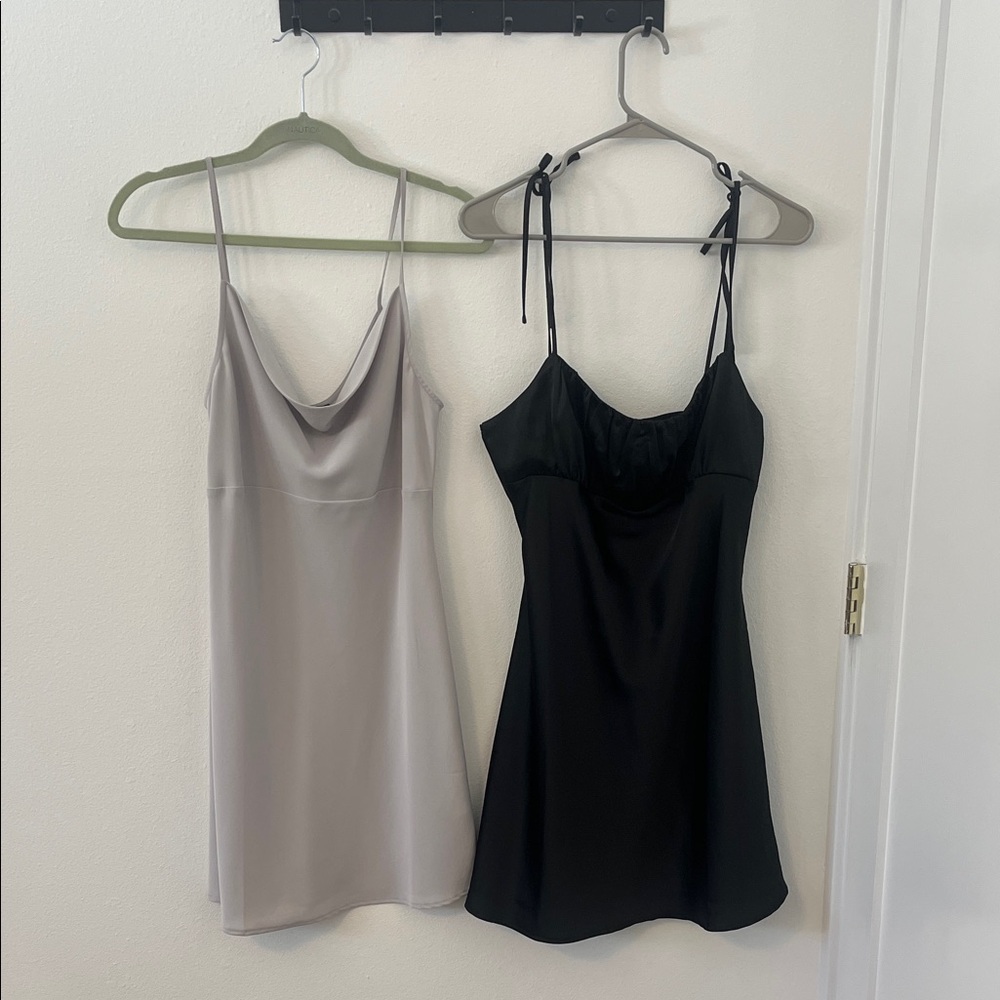 Elegant Black and Gray Slip Dresses from Forever 21